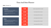 Editable Time And Date Planner Presentation Template