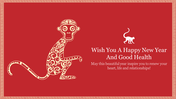 Amazing Chinese New Year Monkey PPT Template Slide