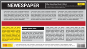 Newspaper PPT Template Presentation and Google Slides