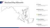 Effective Maryland Map Silhouette Presentation Slide