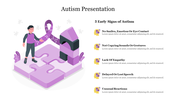 Editable Autism Presentation PowerPoint Template Slide