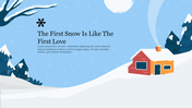 Creative PowerPoint Background Snow Presentation Slide 