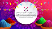 Free Holi PowerPoint Template for Festivals and Events