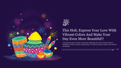 Vibrant Holi PowerPoint Template for Celebration Themes