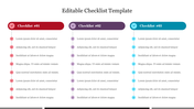 Editable Editable Checklist PPT Template and Google Slides