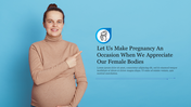 Pregnancy Background PowerPoint Template - Blue Theme