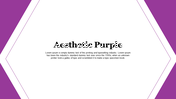 Amazing Aesthetic Purple PowerPoint Presentation Slide