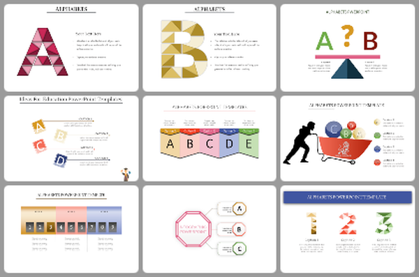 Alphabets Powerpoint Templates