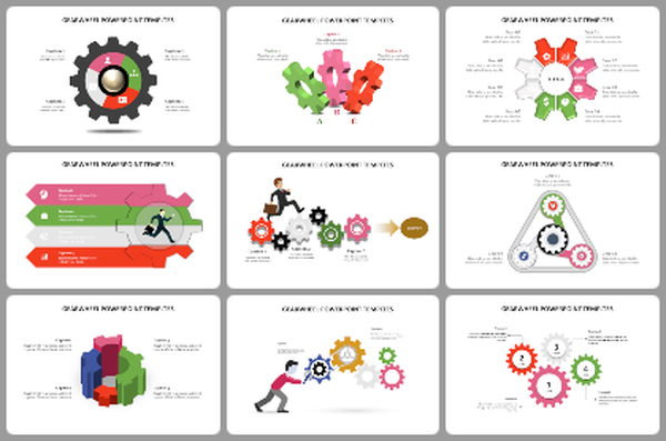 Gear Wheel Powerpoint Templates