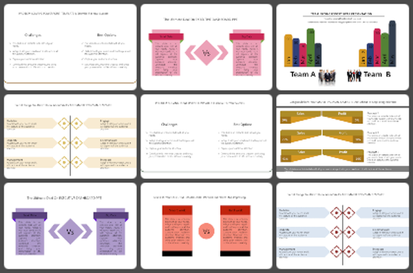 Linear - Opposition Powerpoint Templates