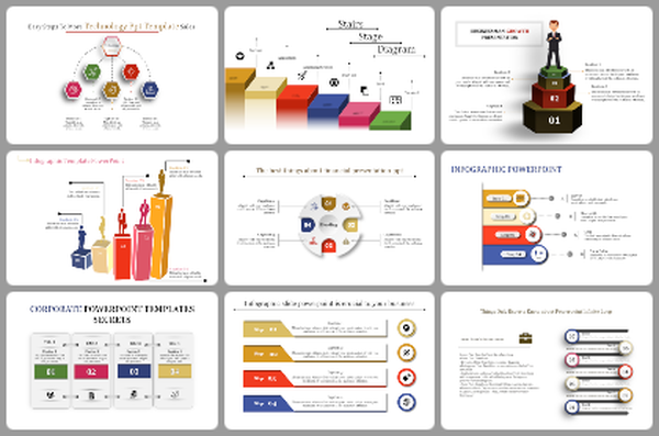 Stage / Stairs Powerpoint Templates