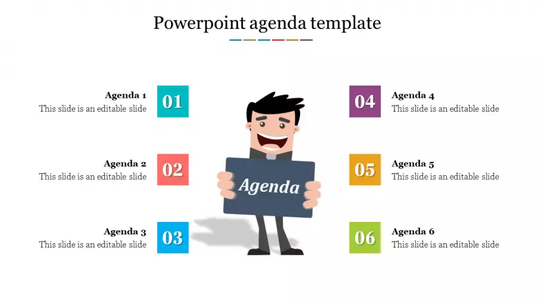 Creative Powerpoint Agenda Template With Titles