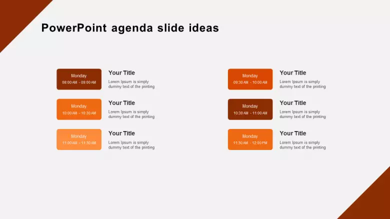 6 Steps Powerpoint Agenda Slide Ideas