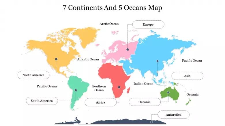 Seven Continents And Five Oceans Map Download 7 Continents And 5 Oceans Map Powerpoint