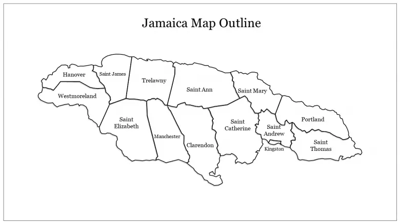 Sketch Map Of Jamaica Elegant Jamaica Map Powerpoint Presentation Download Design