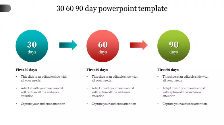 Creative 30 60 90 Day Plan Example Templates Slide Designs