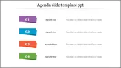 Four Step Agenda Slide Template PPT For Presentation