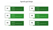 Six Node Agenda PPT Design PowerPoint Presentation