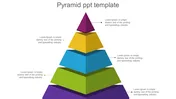 Editable Pyramid PPT Template with Five Sections