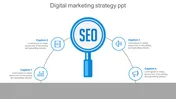 Attractive Digital Marketing Strategy PPT In Blue Color