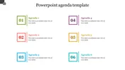 Six stages PowerPoint agenda Template and Google slides