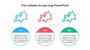 Editable Europe Map PowerPoint Presentation Template