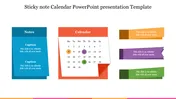 Get Sticky Note Calendar PowerPoint Presentation Template