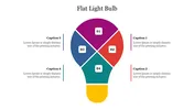 Attractive Flat Light Bulb PowerPoint Presentation Slide