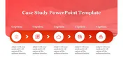 Red Colour Case Study PowerPoint Template Design Slide