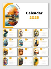 Printable 2025 Calendar PowerPoint And Google Slides