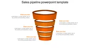 Best Pipeline Slide Template With Orange Color Slide