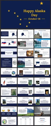 Professional Happy Alaska Day PowerPoint Template Design