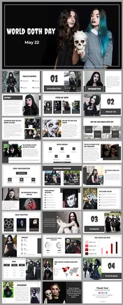 Creative World Goth Day PowerPoint And Google Slides Themes