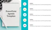 Get bright PowerPoint Agenda Template Presentation