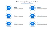 Effective Best PowerPoint Agenda Slide In Hexagon Model