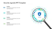 Editable Security Agenda PPT Template For Presentation