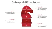 Innovative Red Puzzle PowerPoint Template and Google Slides