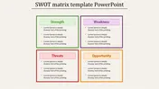 Affordable SWOT Matrix Template PowerPoint Presentation