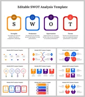 Editable SWOT Analysis PowerPoint and Google Slides Themes