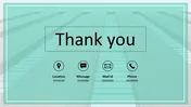 Blue Shade Thank You Slide Theme And PowerPoint Template