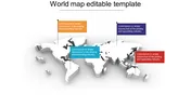 Affordable World Map Editable Template Presentation