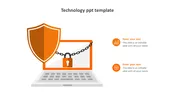 Elegant Technology PPT Template In Orange Color Slide