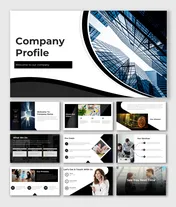 Editable Company Profile Design PowerPoint And Canva Slides