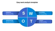 Buy Easy SWOT Analysis Template Slide Presentation