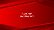 Bright red background slide with abstract geometric shapes and the text in the center.