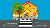 Zebra Crossing Presentation Template PowerPoint Slides