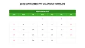 Get 2021 September PPT Calendar Template Designs