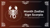 Creative Month Zodiac Sign Scorpio PPT And Google Slides