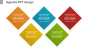 Adorable Agenda PPT Design Diamond Model presentation