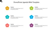 PowerPoint Agenda Slide Template for Organized Meetings